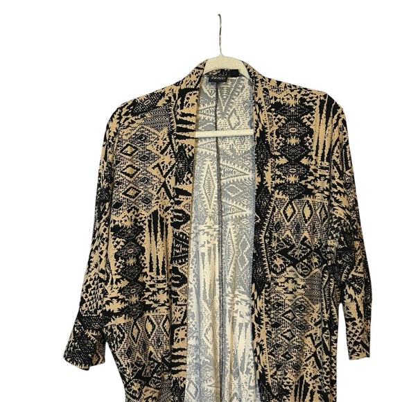 Eye Candy Black and Tan Patterned Sweater - Picture 2 of 9